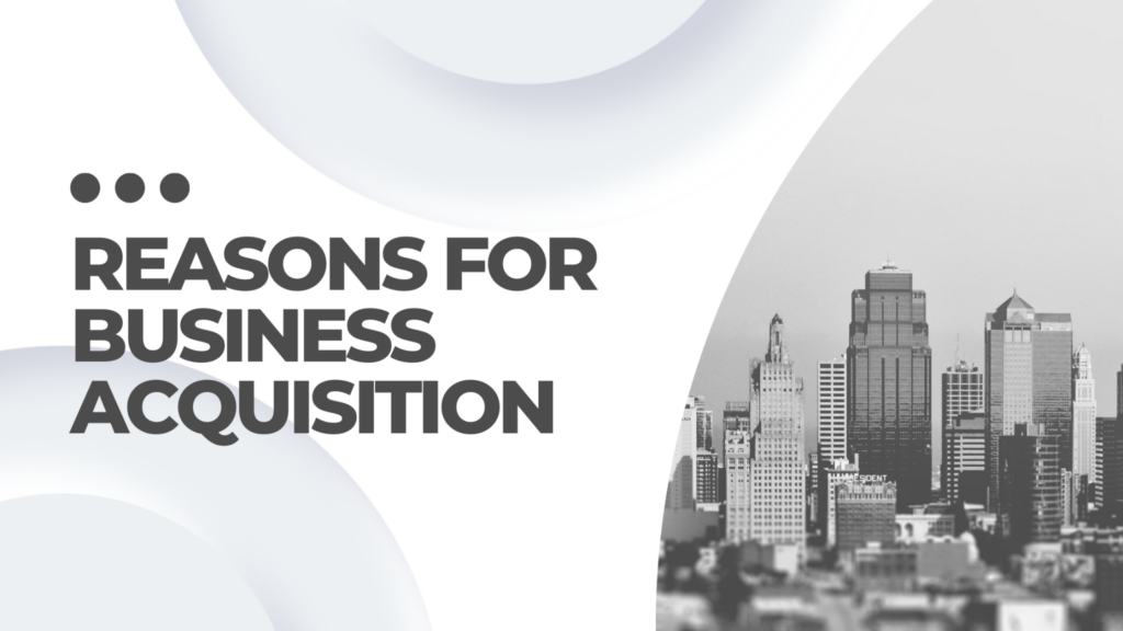 Reasons for Business Acquisition